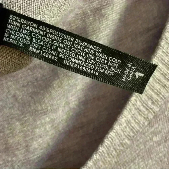 Torrid sleep top crewneck Heather purple long sleeves lightweight 1X - Picture 6 of 6